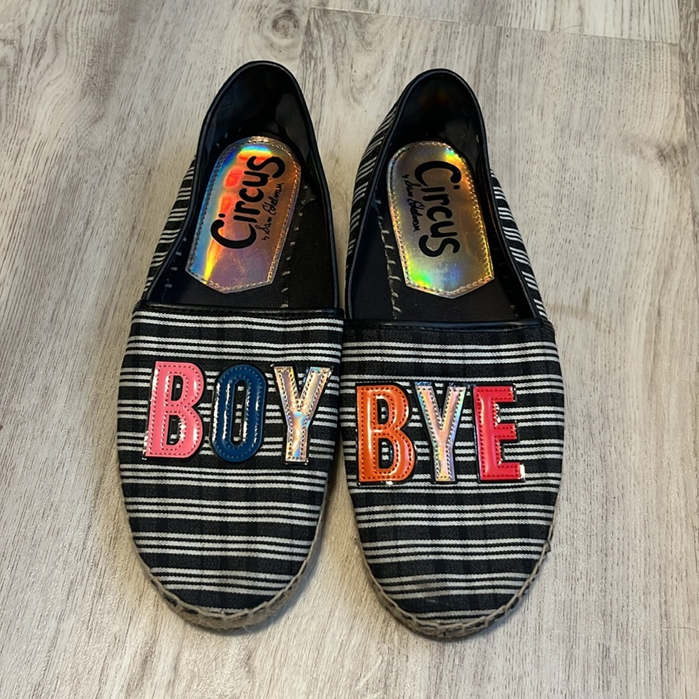 Sam Edelman Circus Boy Bye Flat Striped Slides 8 - Picture 2 of 5